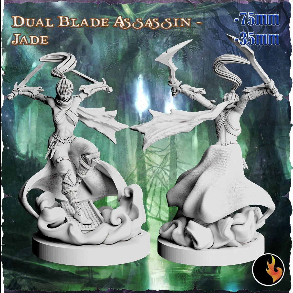 Ravi - Fantasy Girls #2 - Jade, Assassin - 75mm Pin Up/Figure/Model/Diorama