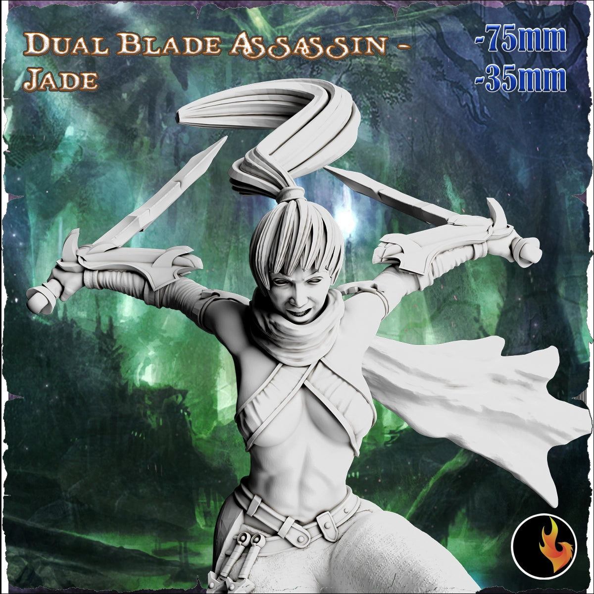 Ravi - Fantasy Girls #2 - Jade, Assassin - 75mm Pin Up/Figure/Model/Diorama