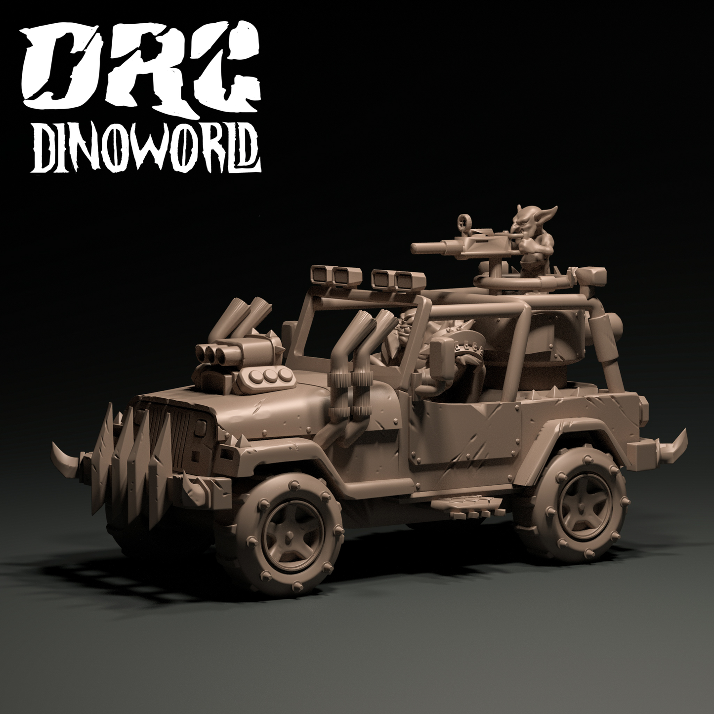 Dinoworld - Orks - Orc Jeep - DnD/Pathfinder/TTRPG Figure Miniature