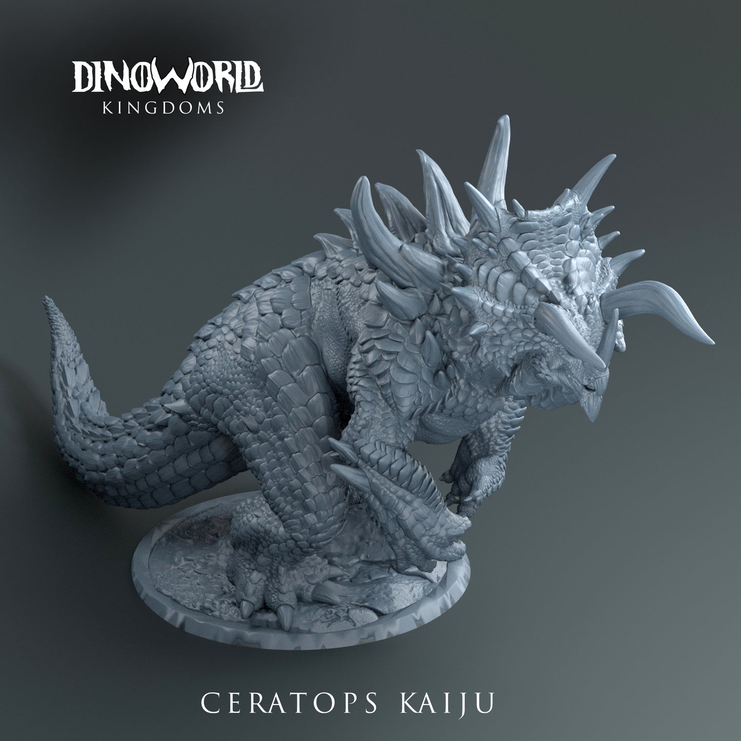 Dinoworld - Kingdoms - Ceratops Kaiju - DnD/Tabletop/TTRPG Figure
