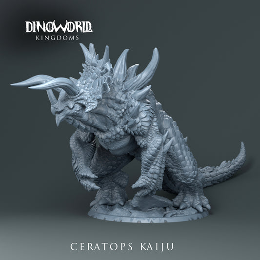 Dinoworld - Kingdoms - Ceratops Kaiju - DnD/Tabletop/TTRPG Figure