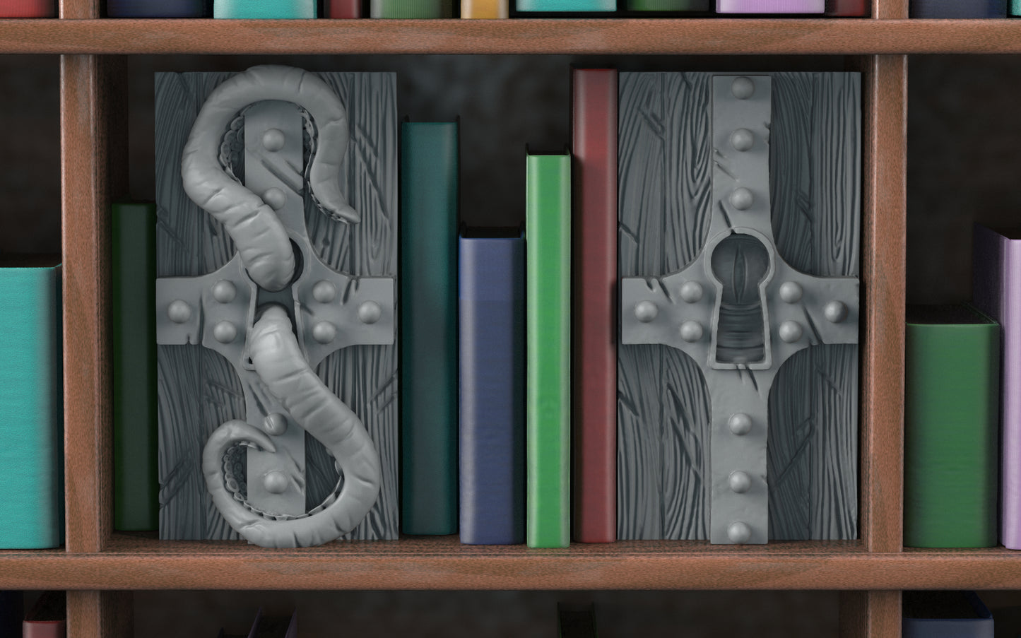 Crosslances - Book Nook/Shelf Insert - Monsterous Locks