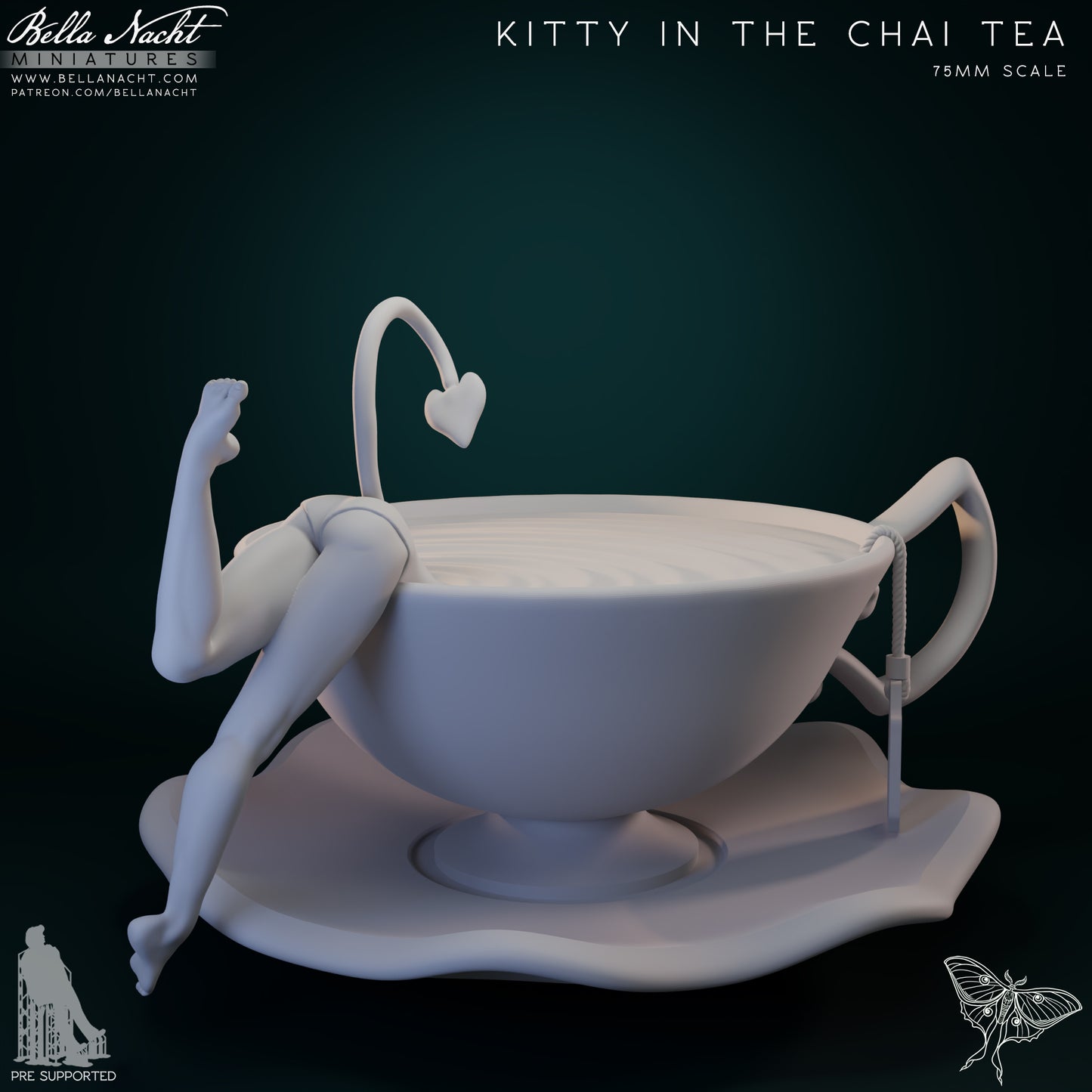 Bella Nacht - Kitty in the Chai Tea - 75mm Pin Up/Figure/Model/Diorama
