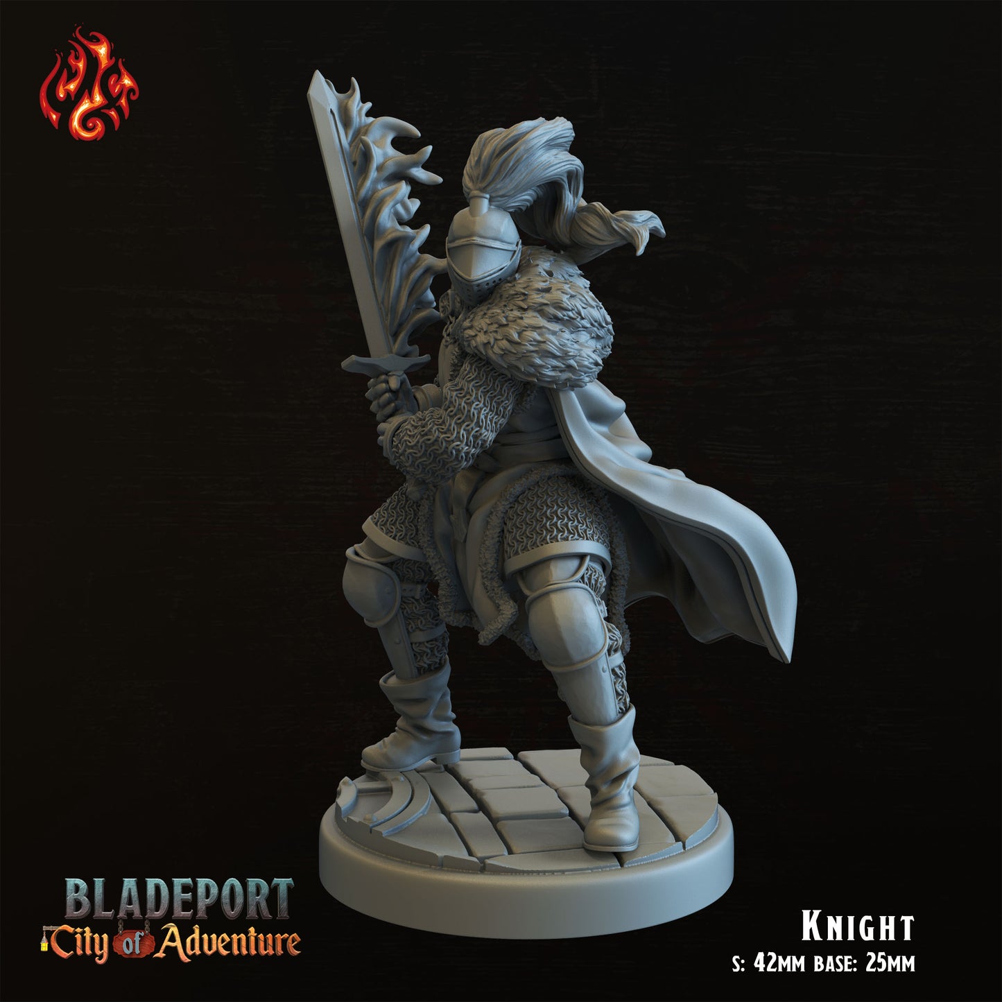 Crippled God Foundry - Bladeport - Knight - DnD/TTRPG Figure/Miniature