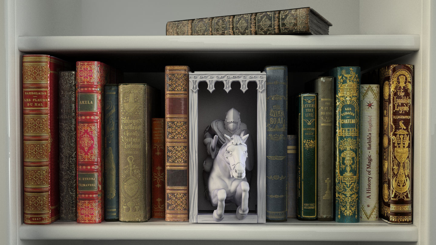 Crosslances - Book Nook/Shelf Insert - Medieval Knight