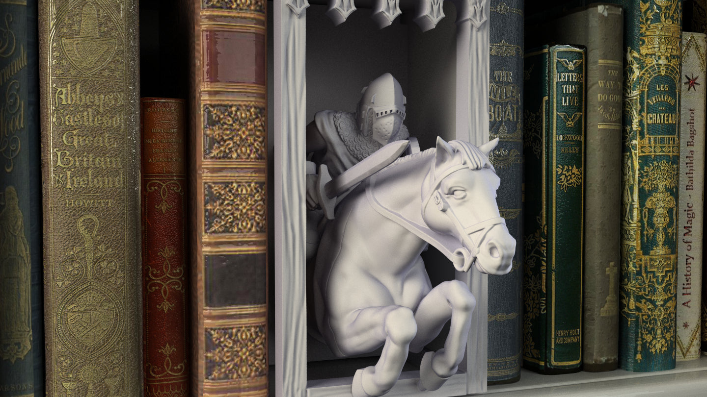 Crosslances - Book Nook/Shelf Insert - Medieval Knight