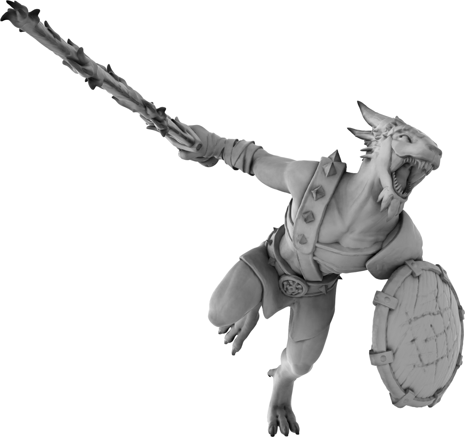 3 Amigos Miniatures - Kobold w/Fire Sword & Shield - DnD/TTRPG Figure/Miniature - Helios3DPrinting