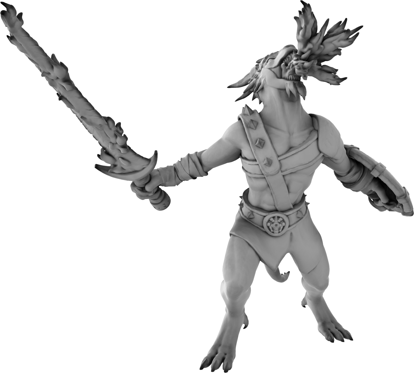 3 Amigos Miniatures - Kobold w/Fire Sword & Shield - DnD/TTRPG Figure/Miniature - Helios3DPrinting