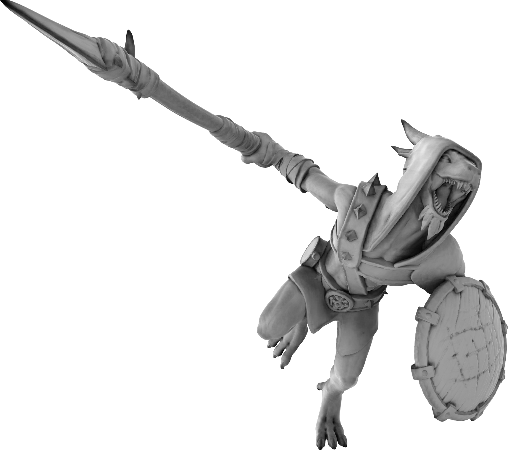 3 Amigos Miniatures - Kobold w/Spear - DnD/TTRPG Figure/Miniature - Helios3DPrinting