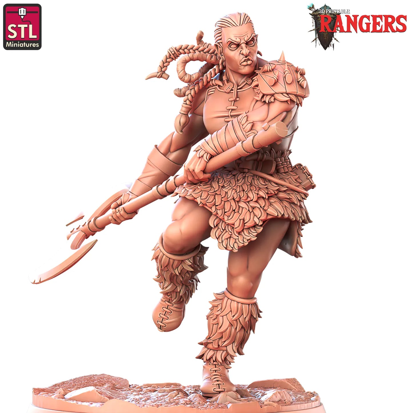 STL Miniatures - Barbarian #2 - DnD/TTRPG Figure/Miniature