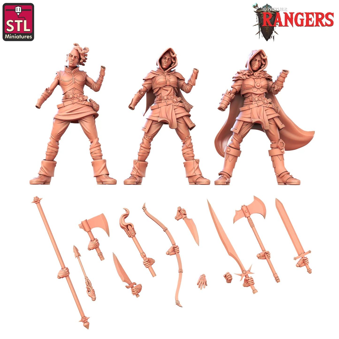 STL Miniatures - Ranger #9 - DnD/TTRPG Figure/Miniature