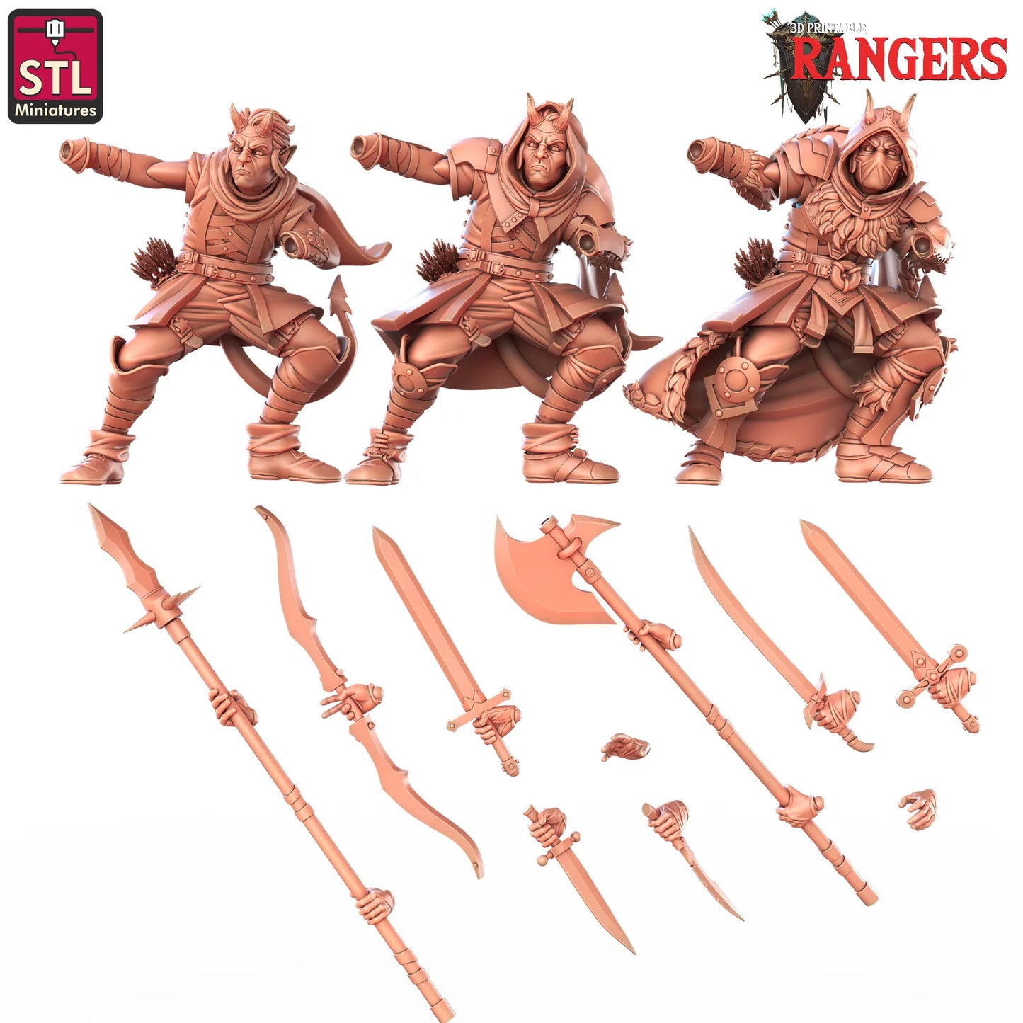 STL Miniatures - Ranger #5 - DnD/TTRPG Figure/Miniature