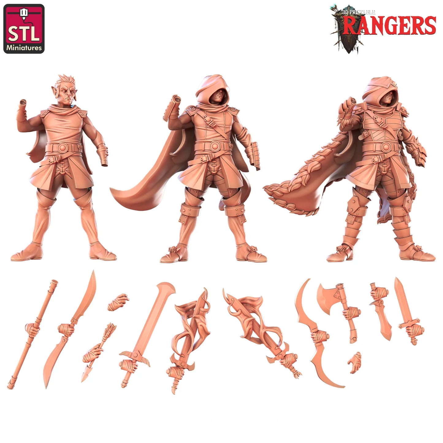 STL Miniatures - Ranger #7 - DnD/TTRPG Figure/Miniature