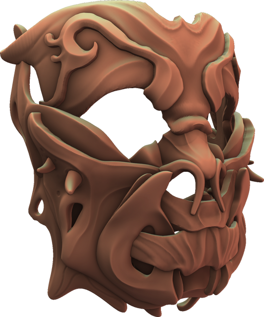 3DMask - Oriental - Kurogane - Unpainted Prop/Cosplay