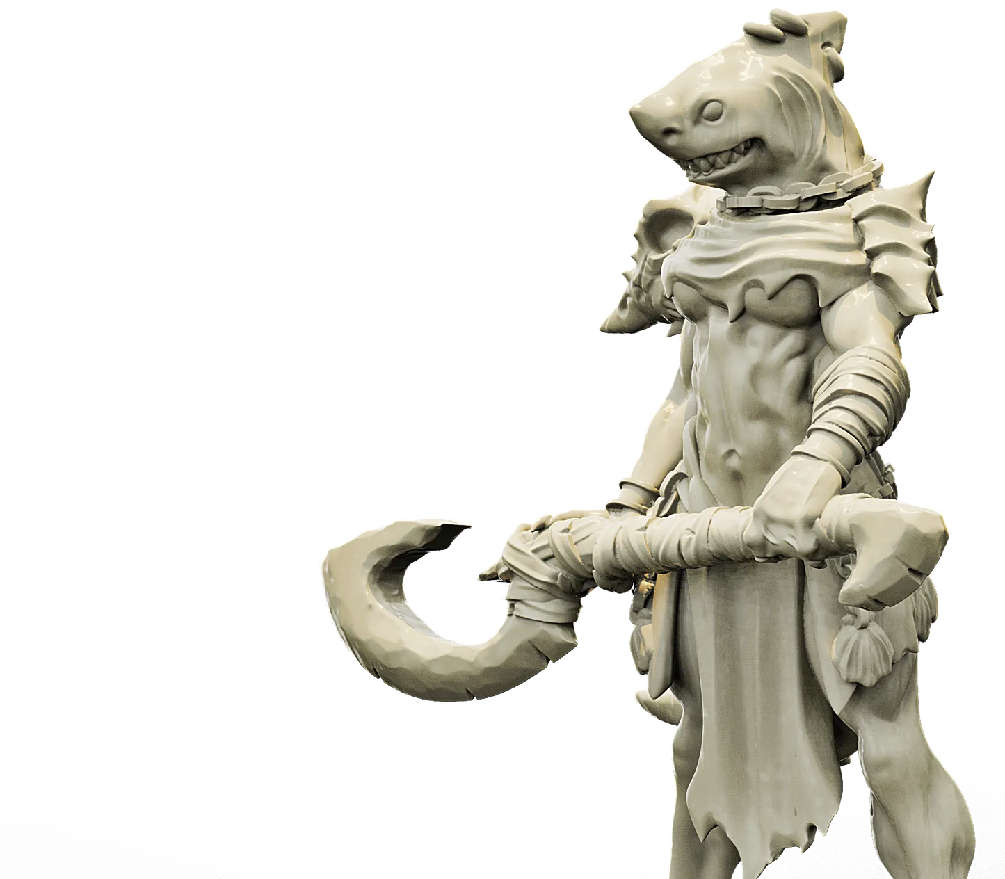 Brayan Nafarrate - Bestiary #4 - Sharkin Female #1 - DnD/TTRPG Figure/Miniature