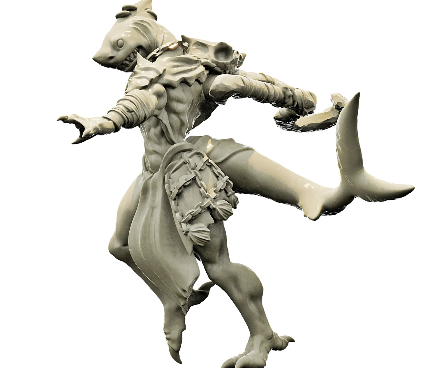 Brayan Nafarrate - Bestiary #4 - Sharkin Female #2 - DnD/TTRPG Figure/Miniature