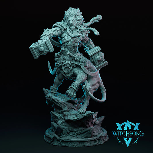 Witchsong Miniatures - Leoren, Lord of the Lionhorde - Helios3DPrinting