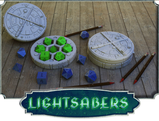 Crosslances - Dice Holder - Lightsaber - DnD/TTRPG/Roleplaying/Wargames