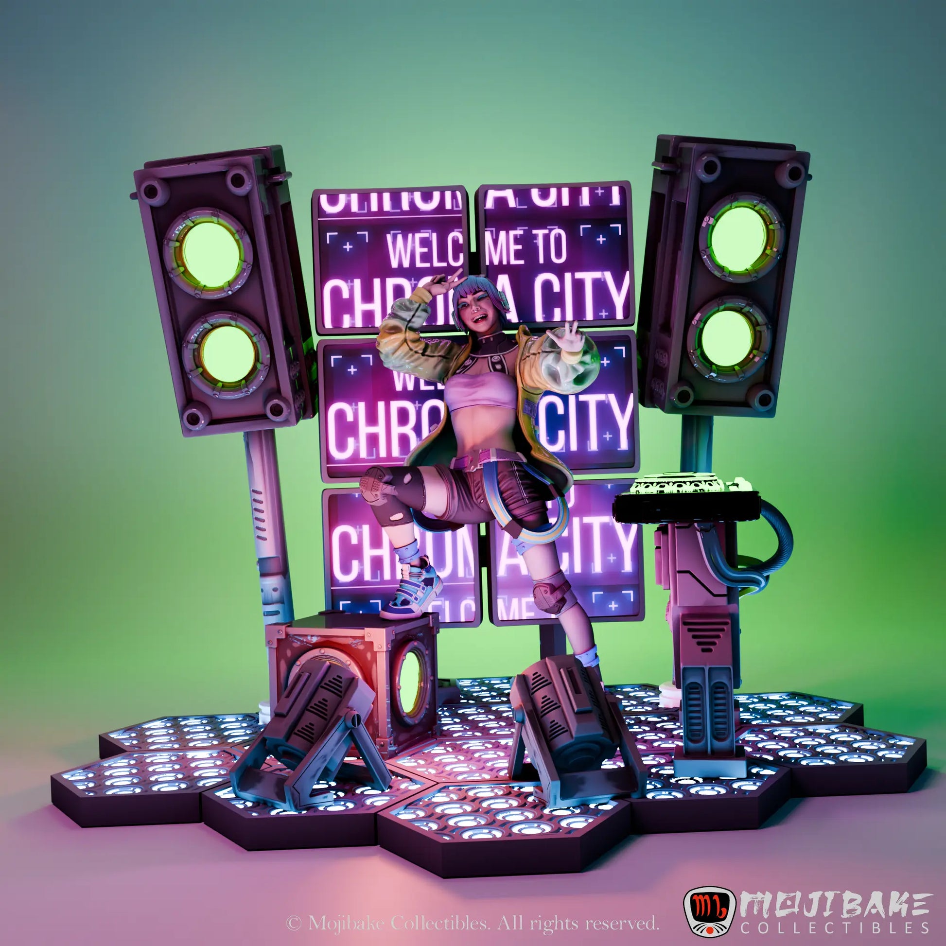 Alessandro Di Cesare - Chroma City - Lumi, Melodic Muse - 100mm Pin Up/Figure/Model/Diorama - Helios3DPrinting
