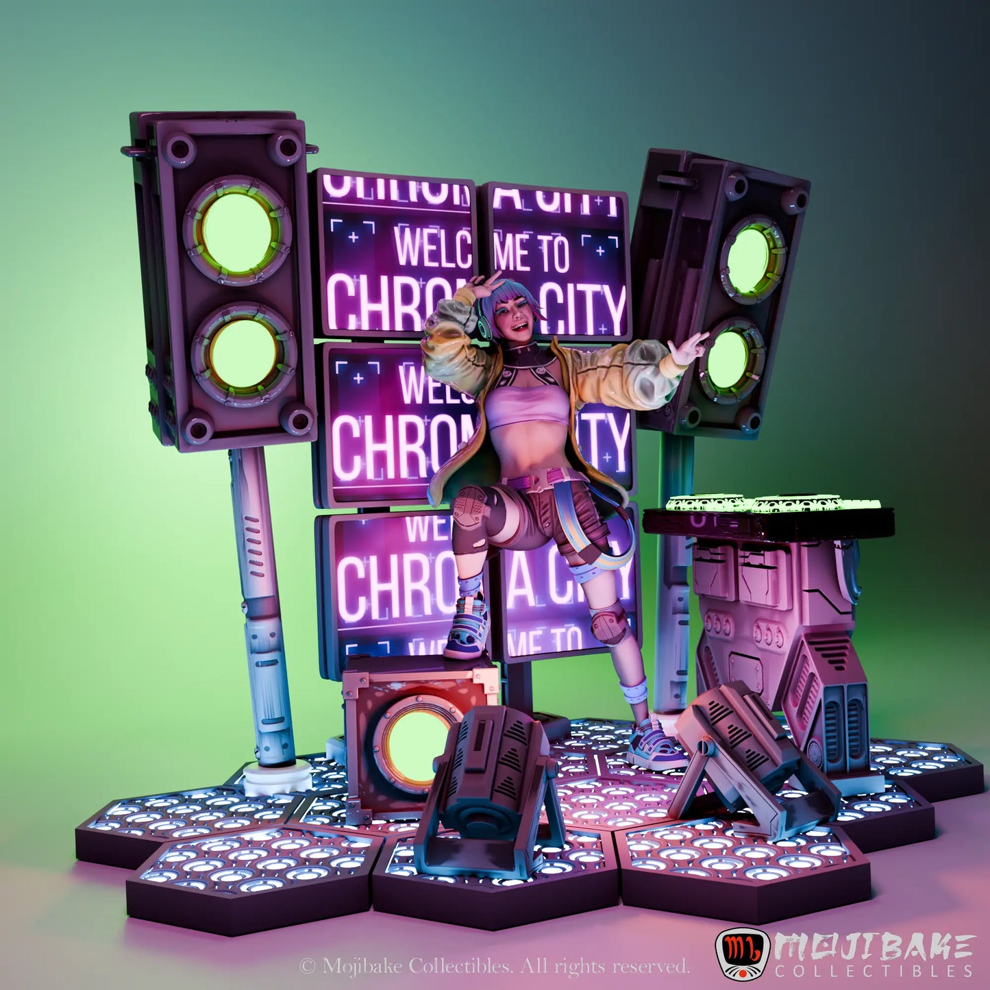 Alessandro Di Cesare - Chroma City - Lumi, Melodic Muse - 100mm Pin Up/Figure/Model/Diorama - Helios3DPrinting