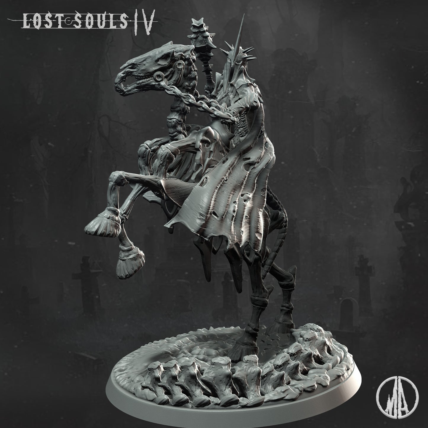 Monolith Arts - Lost Souls IV - Lurking Spirit Rider - DnD/TTRPG Figure/Miniature