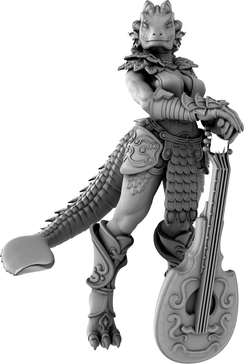 Jugglers Miniatures - Dragonborn Bard #1 - DnD/TTRPG/Roleplaying/Wargames