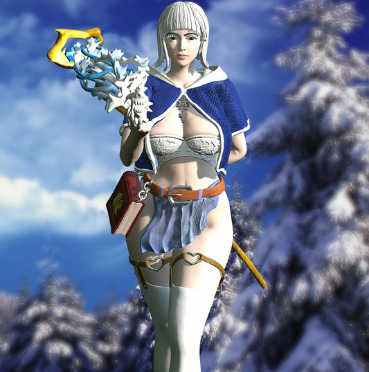 3darts - Eira, The Frost Mage - 75/120mm Pin Up/Figure/Model/Diorama - Helios3DPrinting