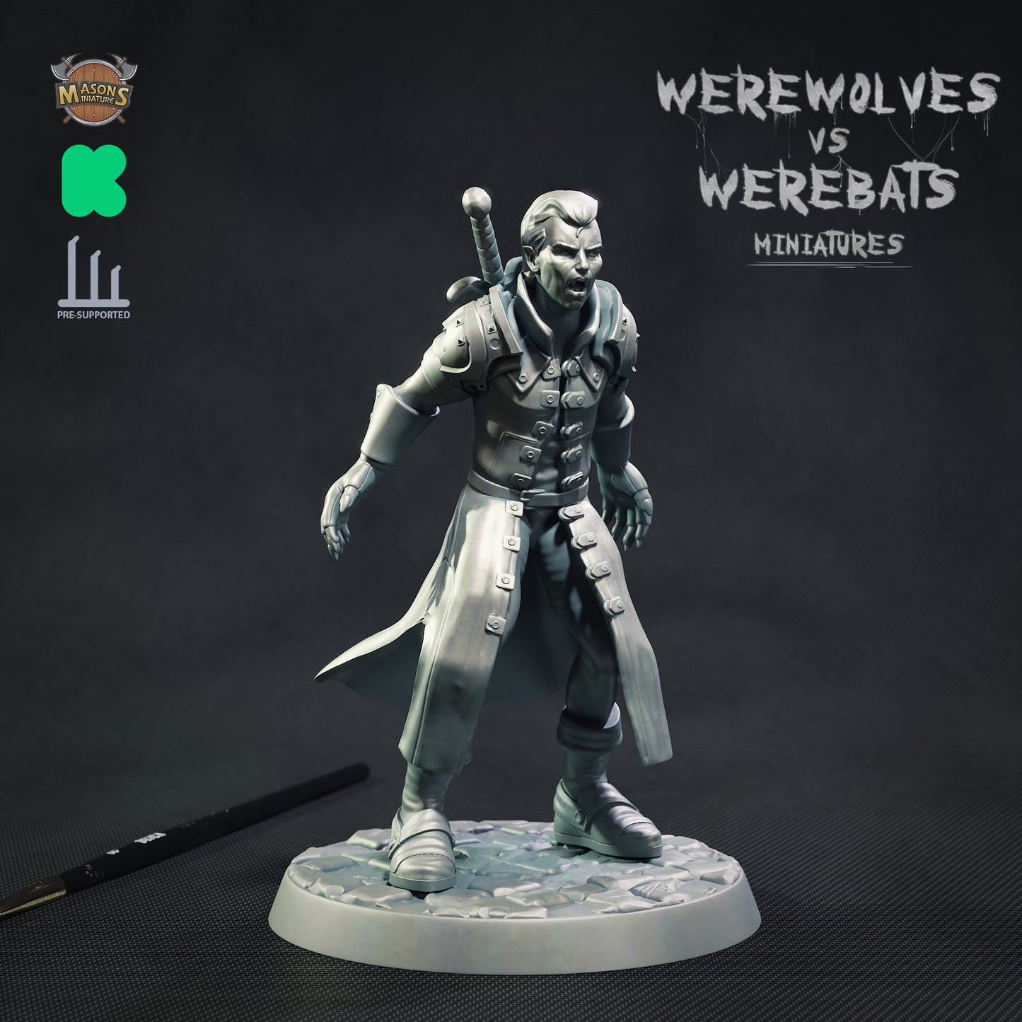 Masons Miniatures - Vampire #2 - DnD/TTRPG Figure/Miniature