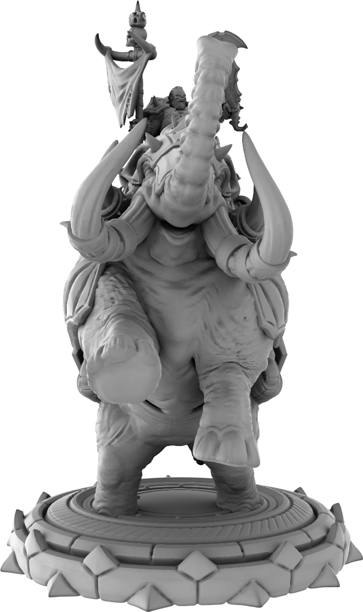 Brayan Nafarrate - Orc w/Mammoth #1 - DnD/TTRPG Figure/Miniature