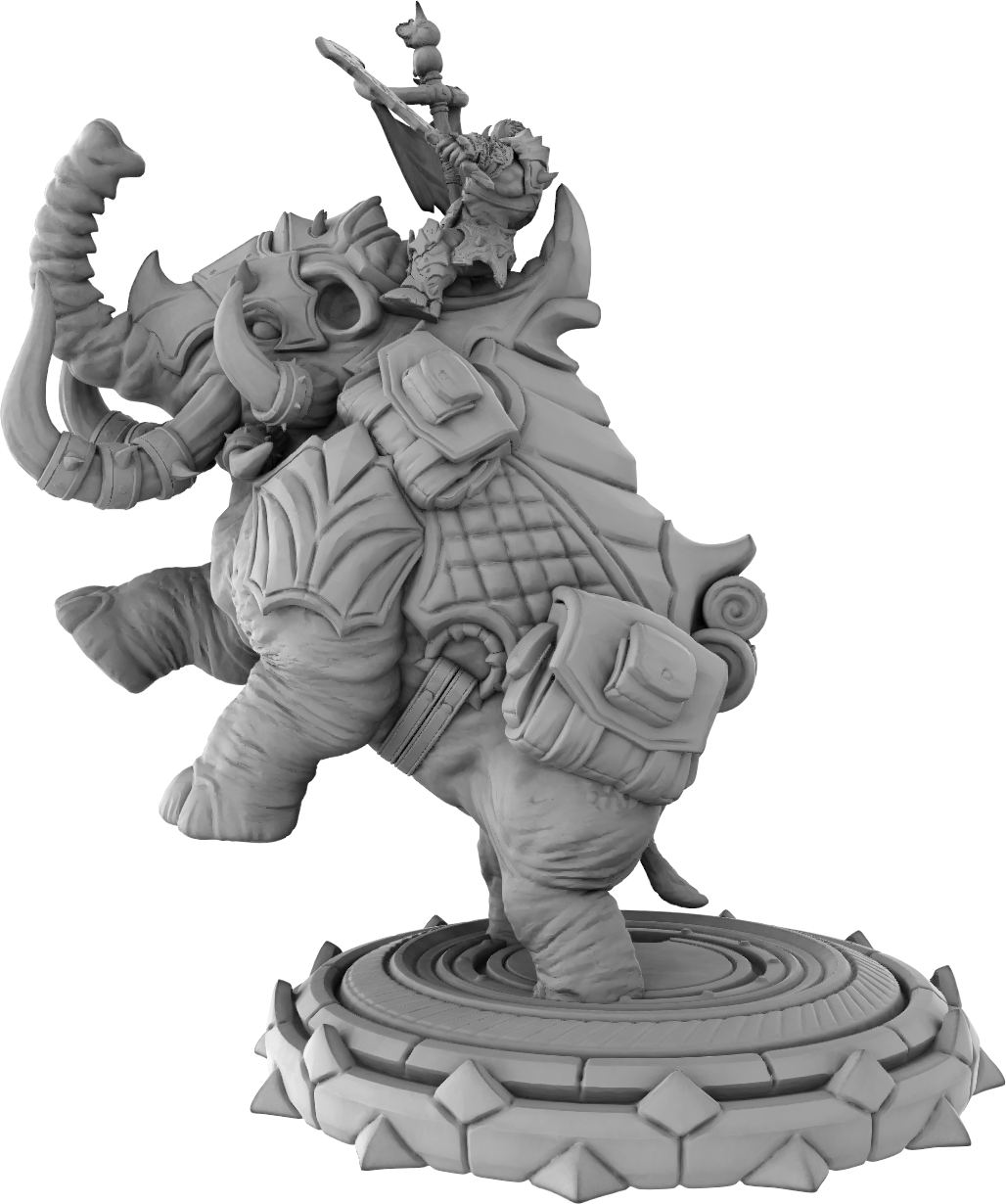 Brayan Nafarrate - Orc w/Mammoth #1 - DnD/TTRPG Figure/Miniature