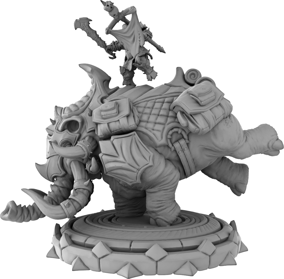 Brayan Nafarrate - Orc w/Mammoth #2 - DnD/TTRPG Figure/Miniature