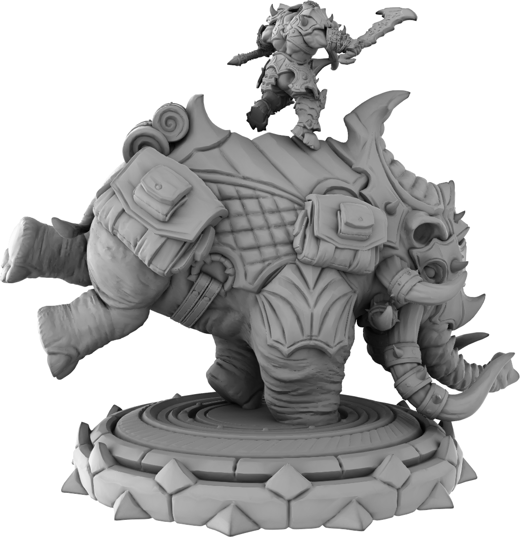 Brayan Nafarrate - Orc w/Mammoth #2 - DnD/TTRPG Figure/Miniature