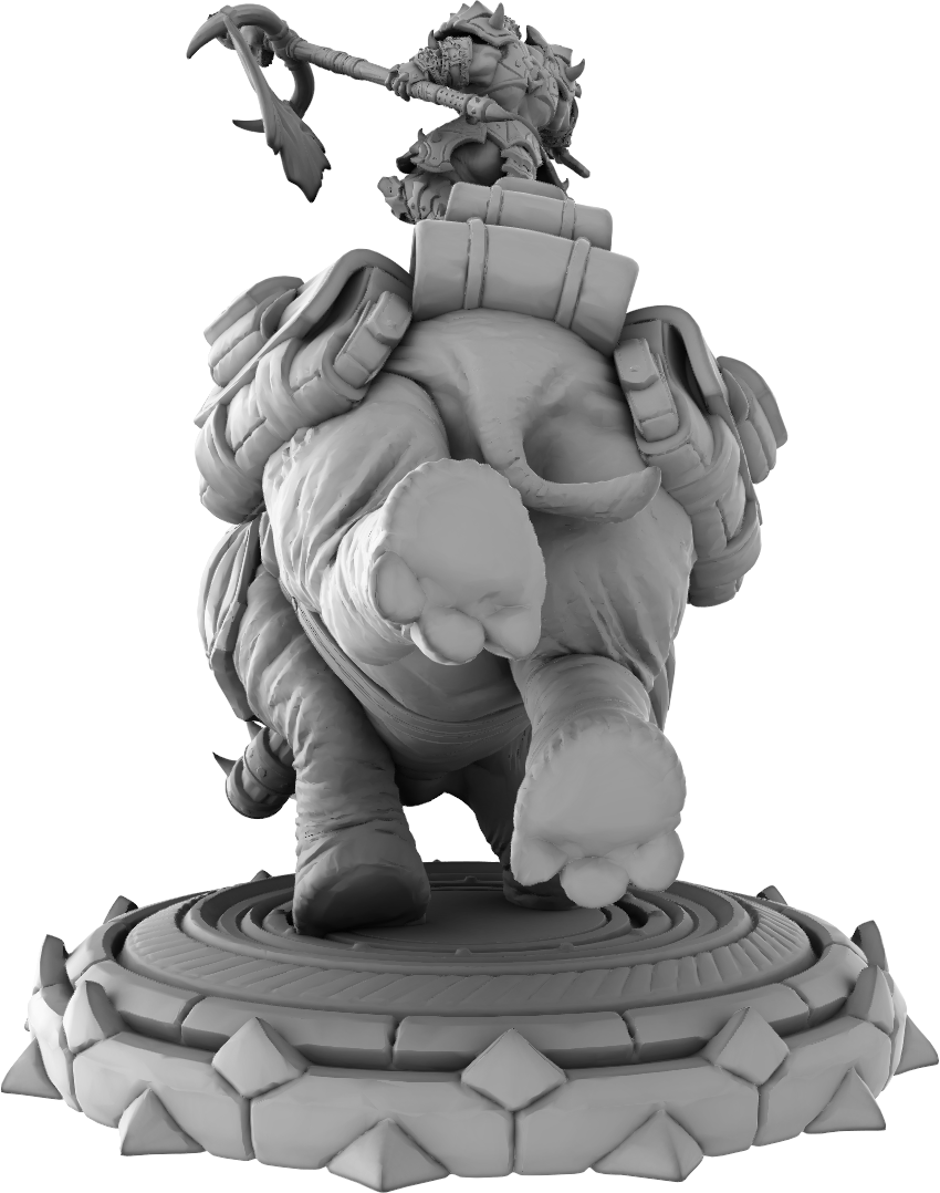 Brayan Nafarrate - Orc w/Mammoth #2 - DnD/TTRPG Figure/Miniature