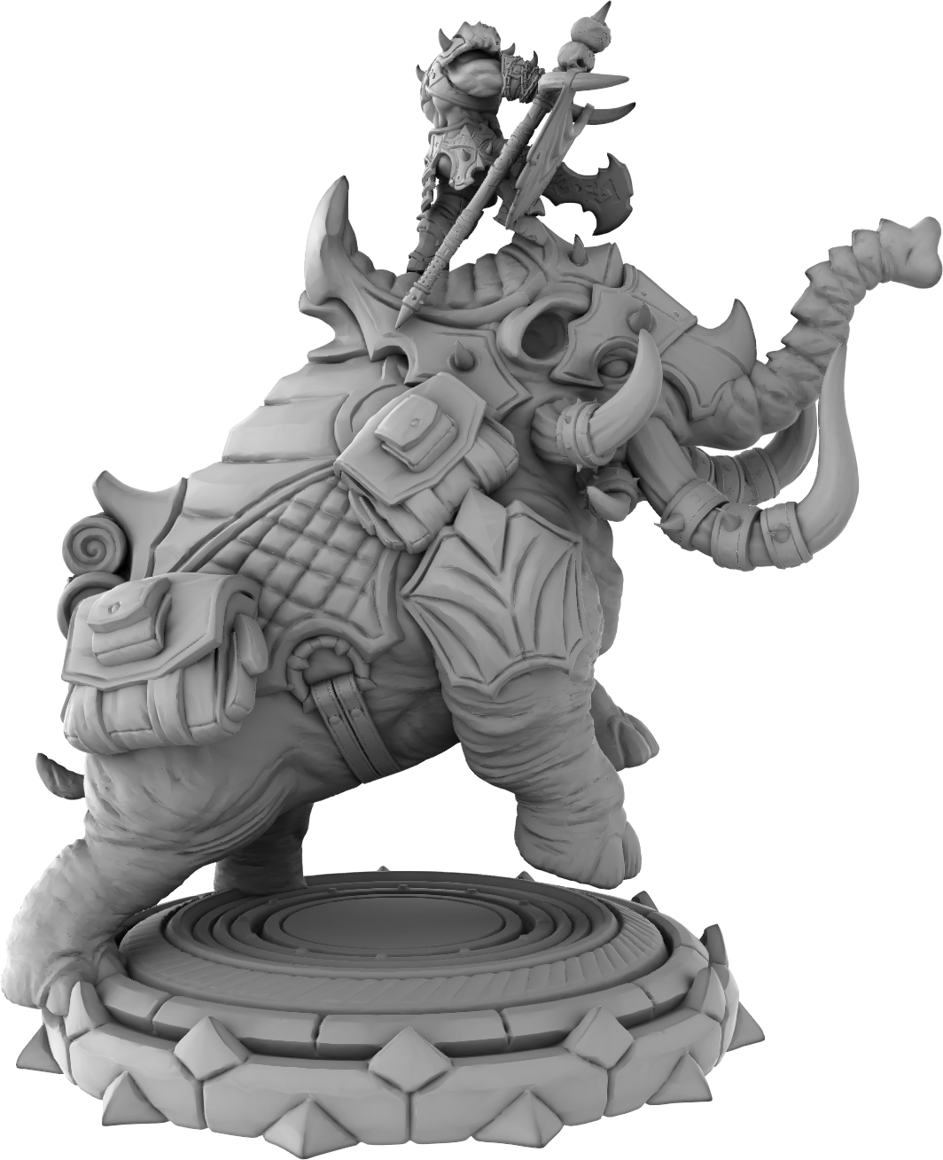Brayan Nafarrate - Orc w/Mammoth #3 - DnD/TTRPG Figure/Miniature