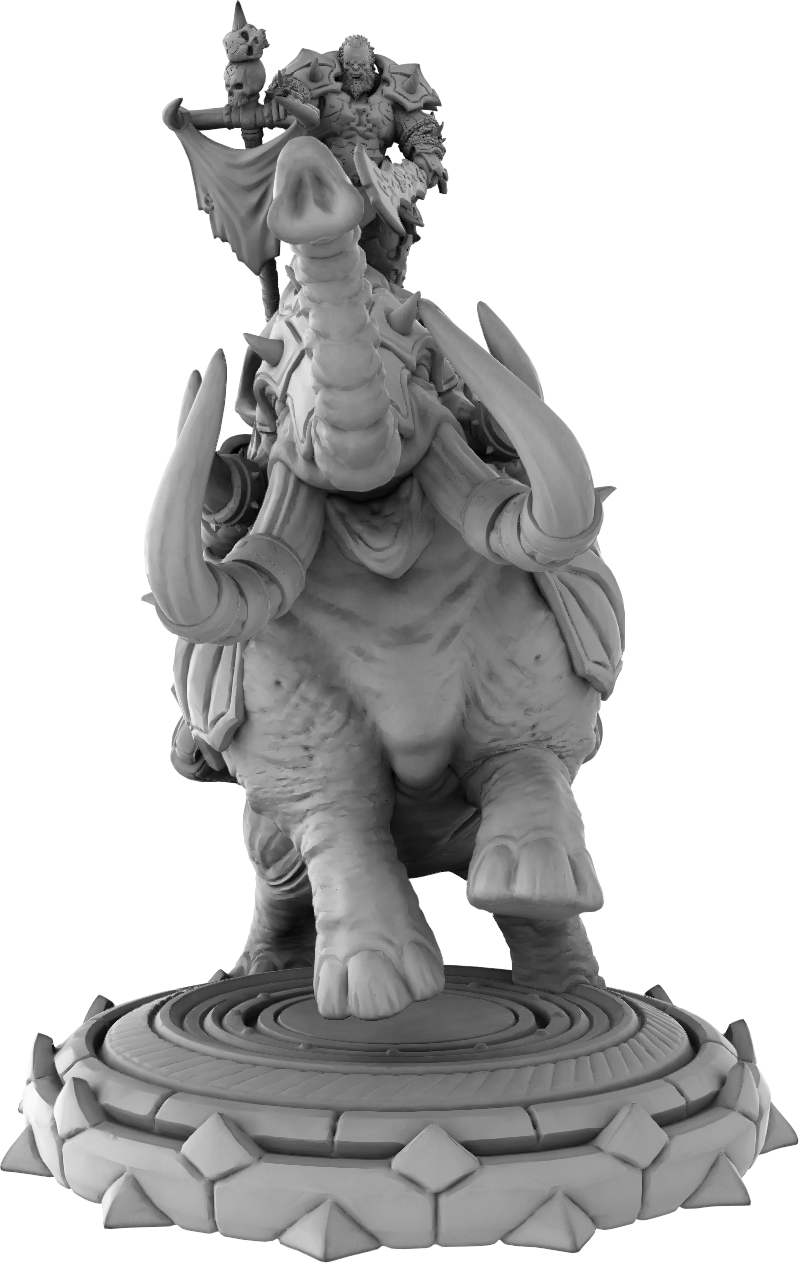 Brayan Nafarrate - Orc w/Mammoth #3 - DnD/TTRPG Figure/Miniature