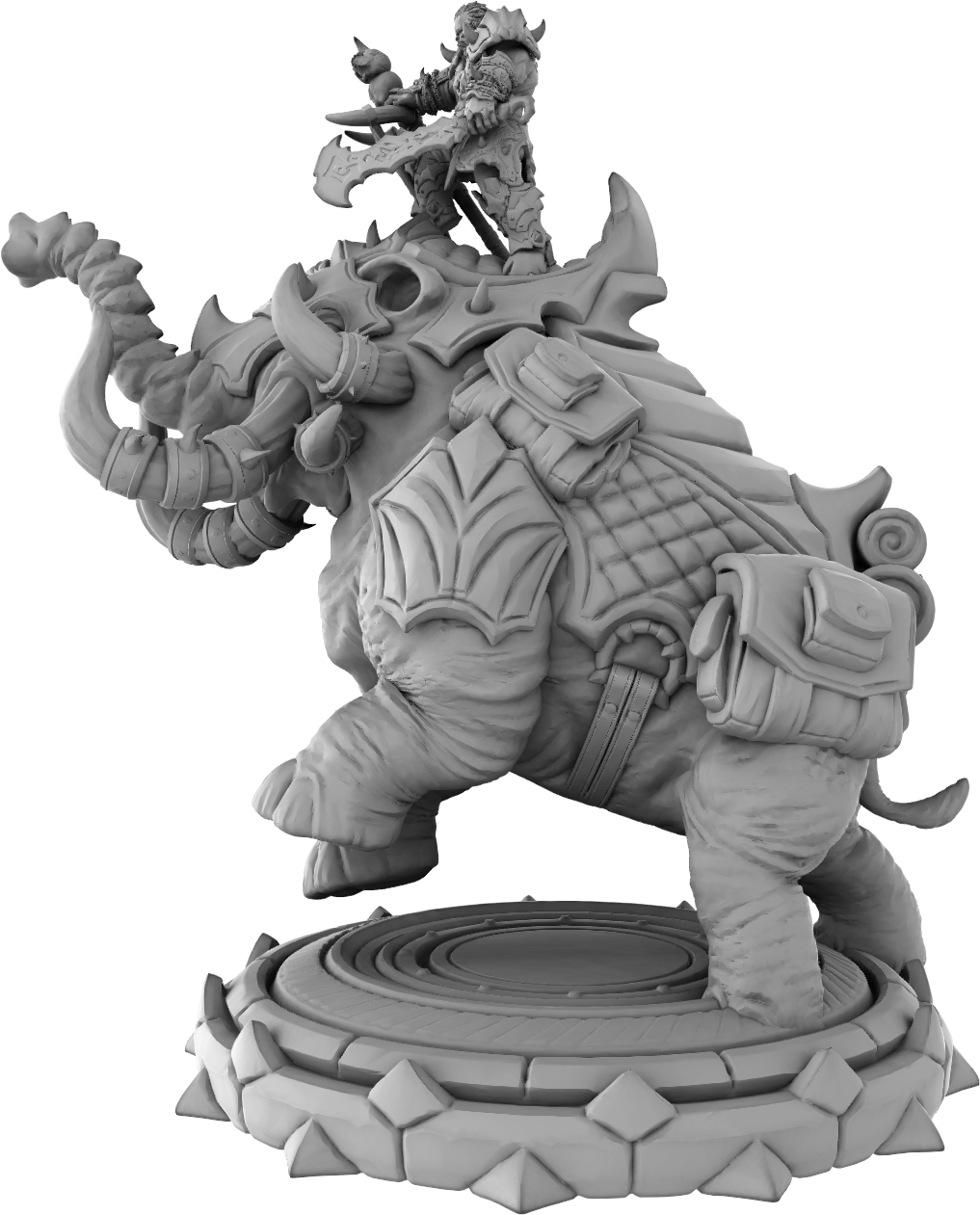 Brayan Nafarrate - Orc w/Mammoth #3 - DnD/TTRPG Figure/Miniature