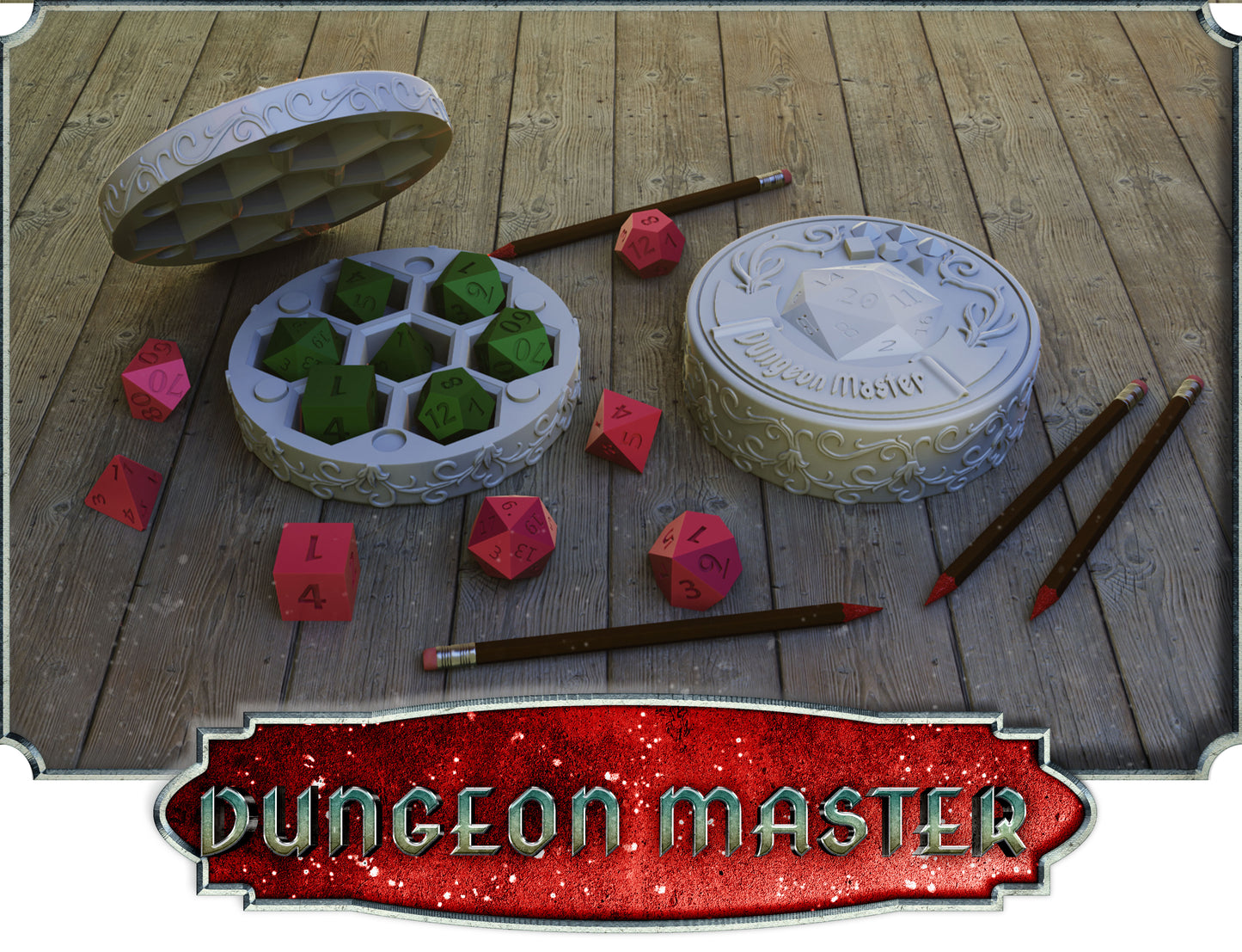 Crosslances - Dice Holder - Dungeon Master - DnD/TTRPG/Roleplaying/Wargames