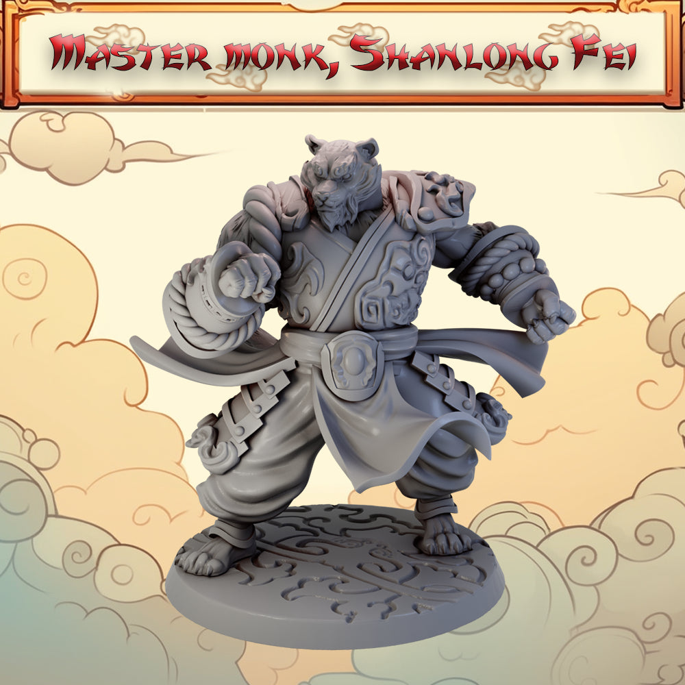 Mojibake - Battle for Xiuyu - Tabaxi Monk Master - DnD/TTRPG Figure/Miniature - Helios3DPrinting