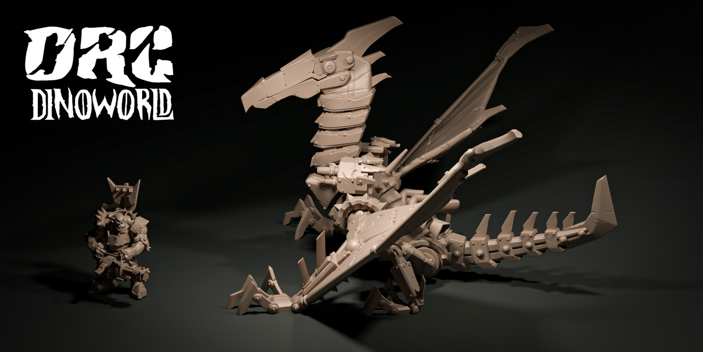 Dinoworld - Epics - Mecha Pterodactyl - DnD/Pathfinder/TTRPG Figure Miniature