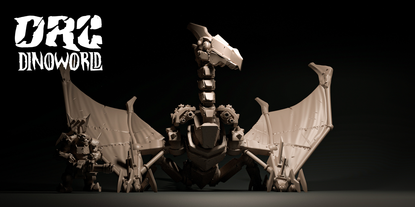 Dinoworld - Epics - Mecha Pterodactyl - DnD/Pathfinder/TTRPG Figure Miniature