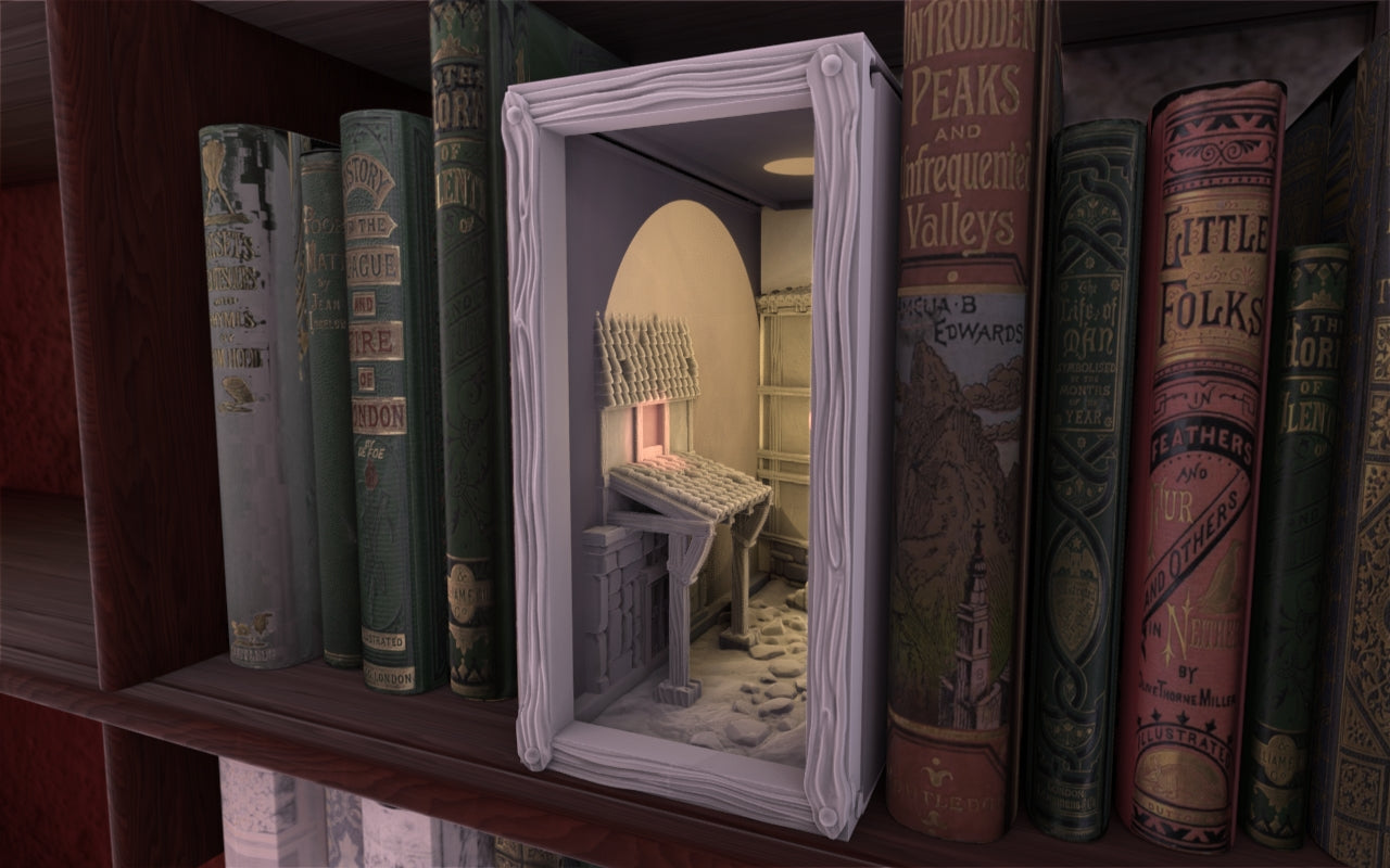 Crosslances - Book Nook/Shelf Insert - Medieval Village
