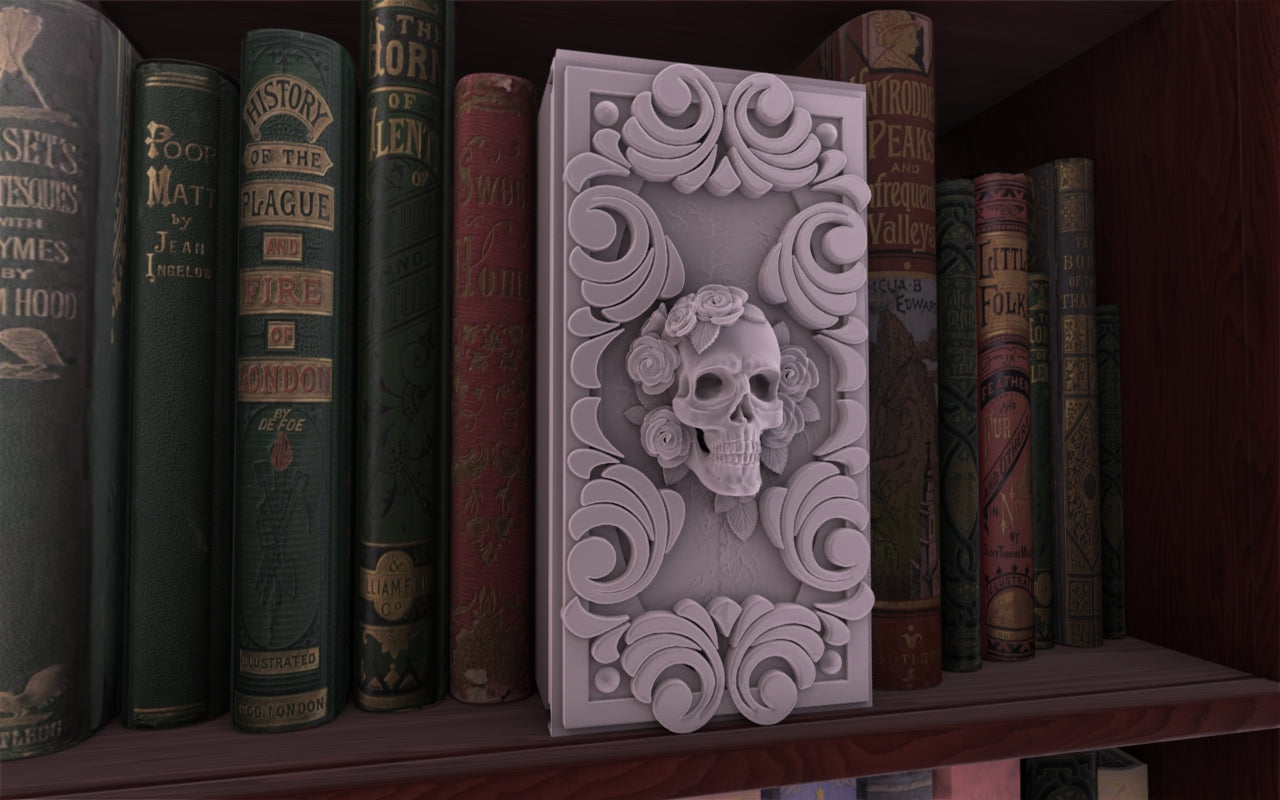 Crosslances - Book Nook/Shelf Insert - Memento Mori