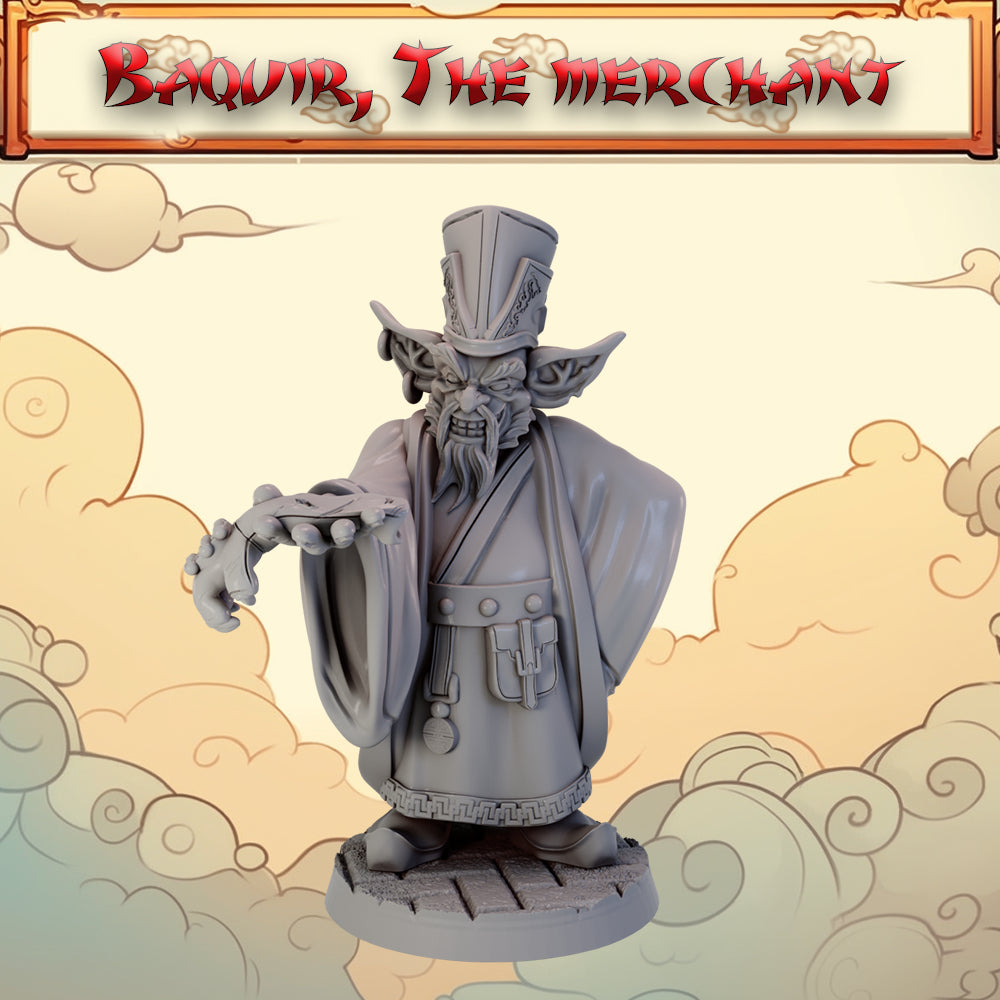 Mojibake - Battle for Xiuyu - Goblin Merchant - DnD/TTRPG Figure/Miniature - Helios3DPrinting