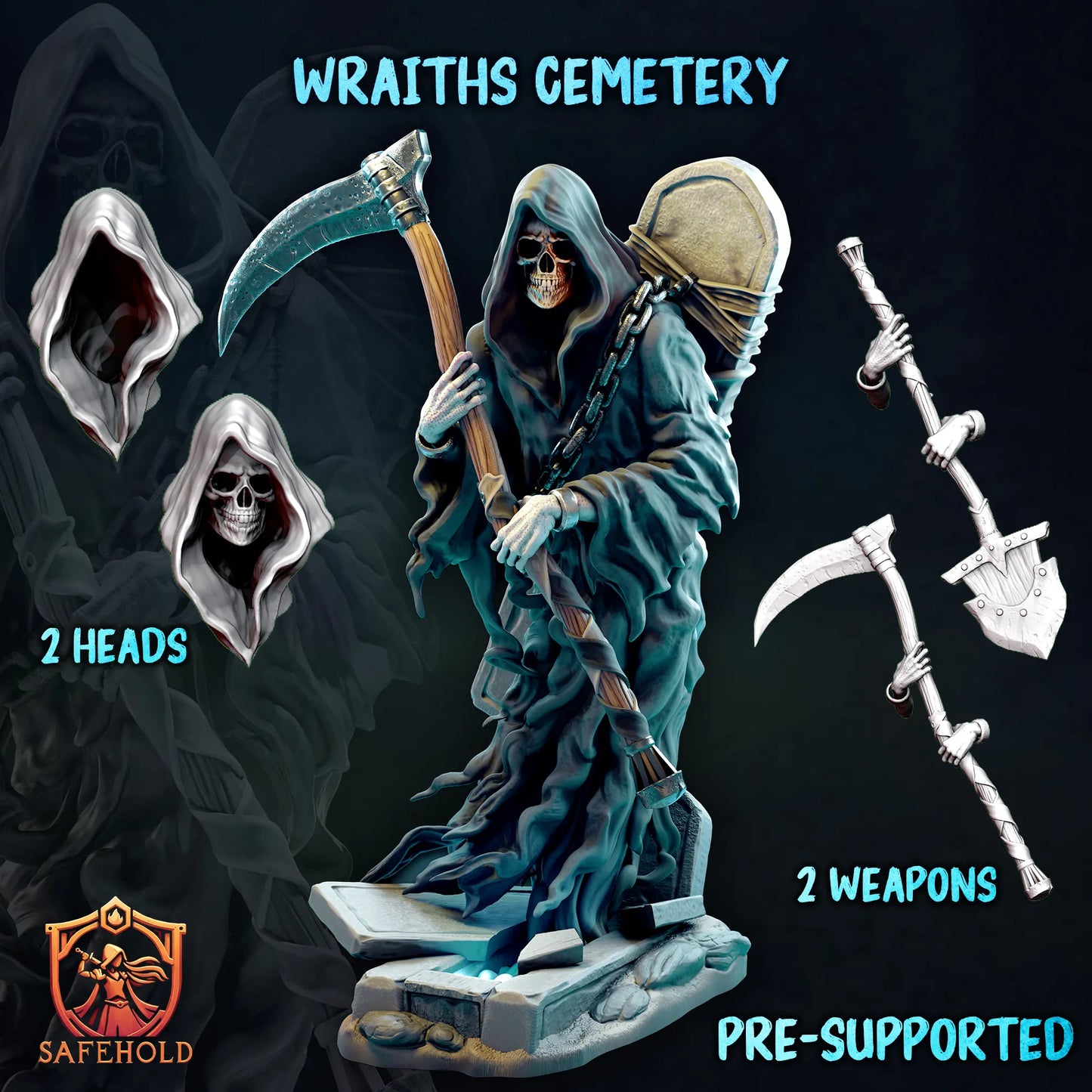 Safehold - Wraith's Cemetery - Grim Reaper/Death - DnD/TTRPG Figure/Miniature