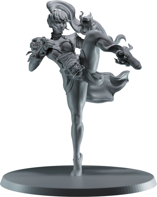 Calamity Figures - Wyrm Slayers - Elf Monk - 75mm Pin Up/Figure/Model/Diorama