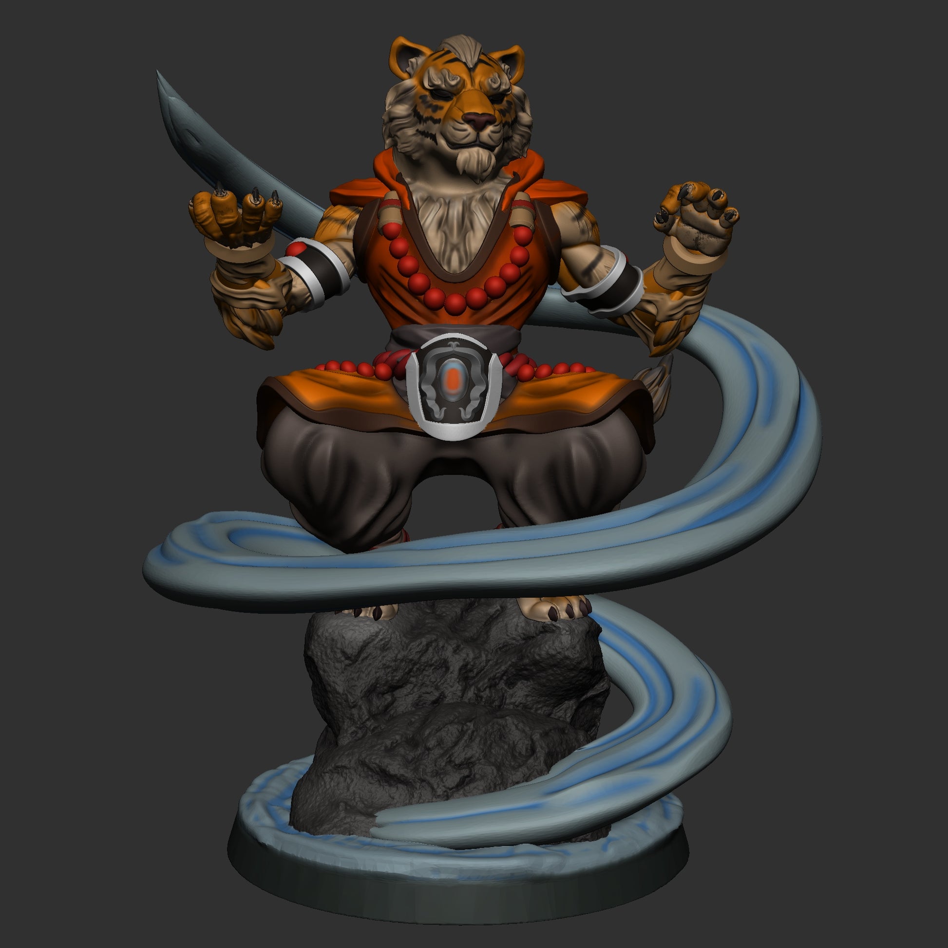 Mojibake - Battle for Xiuyu - Tabaxi Monks - DnD/TTRPG Figure/Miniature - Helios3DPrinting
