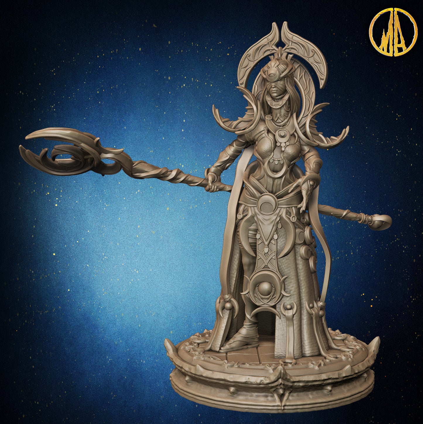 Monolith Arts - Whispering Forest - Moon Priestess #1 - DnD/TTRPG Figure/Miniature