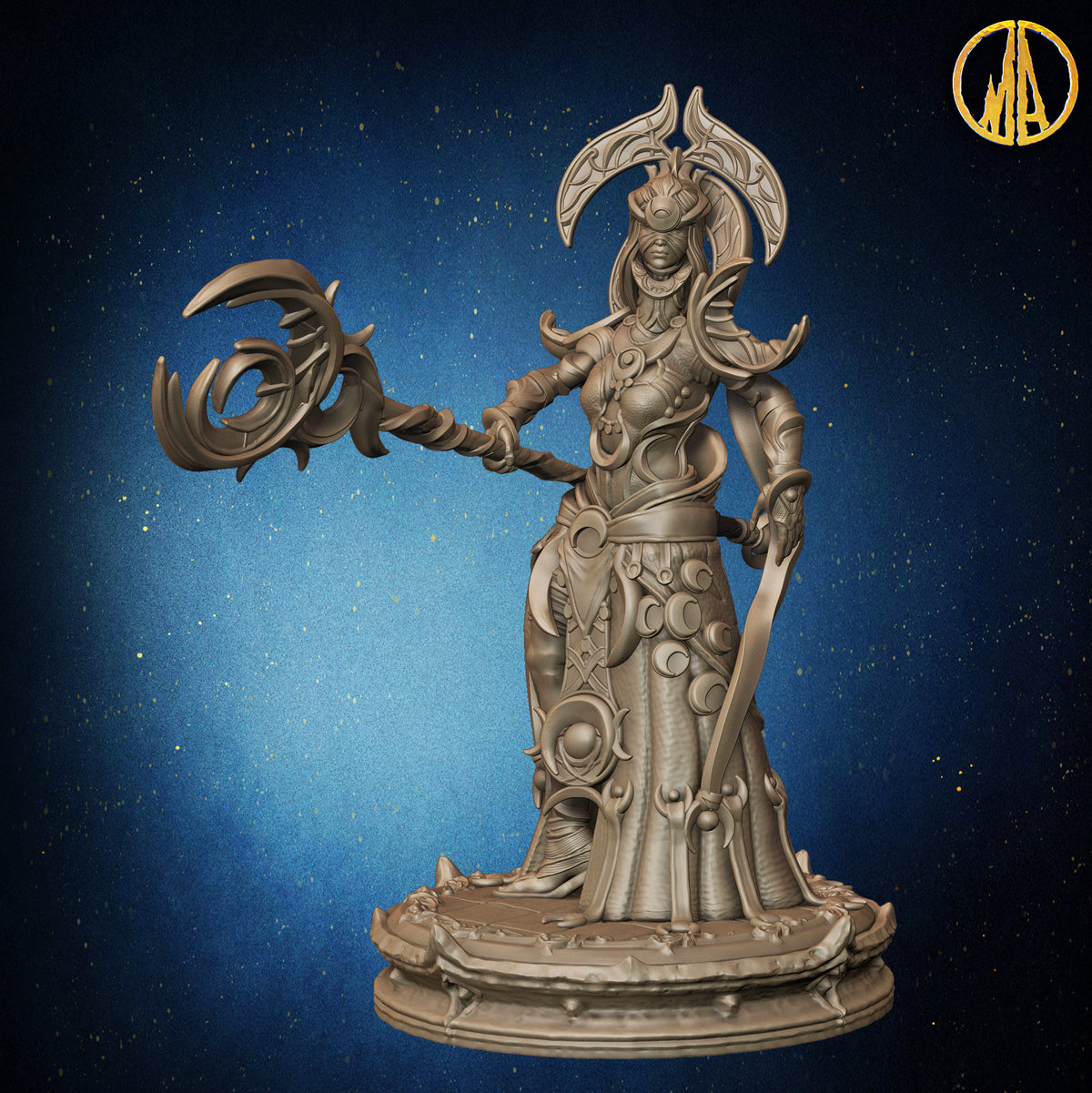 Monolith Arts - Whispering Forest - Moon Priestess #3 - DnD/TTRPG Figure/Miniature
