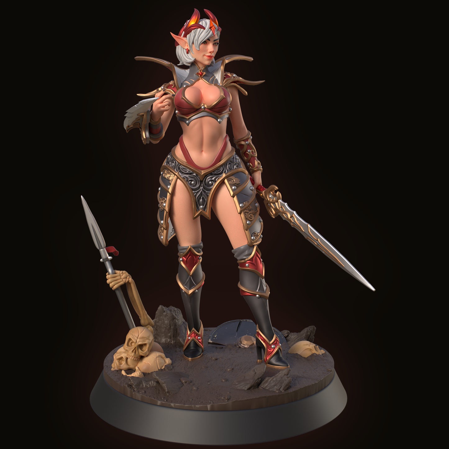 HoldMyMiniatures - Moonlit Shadow #1 - 75mm Pin Up/Figure/Model/Diorama