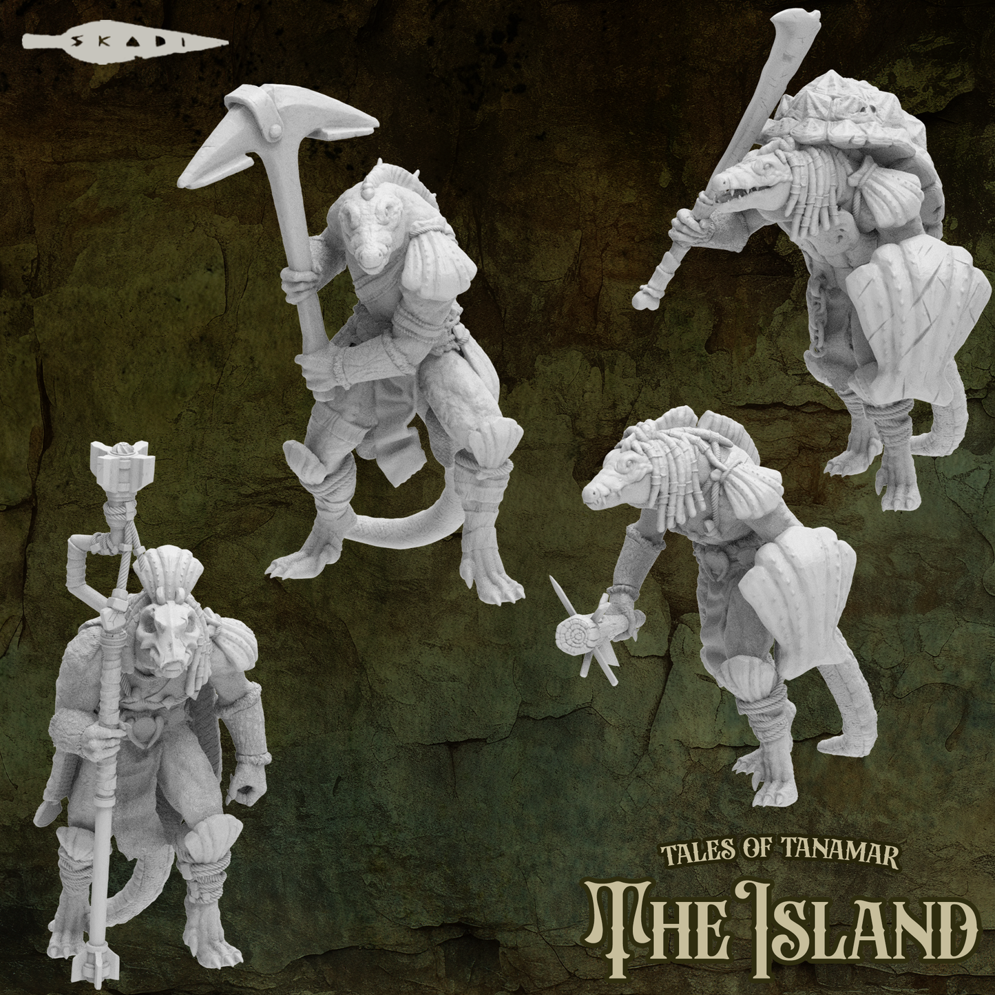 Skadi Studios - The Island - Lizardmen #2 - DnD/TTRPG Figure/Miniature